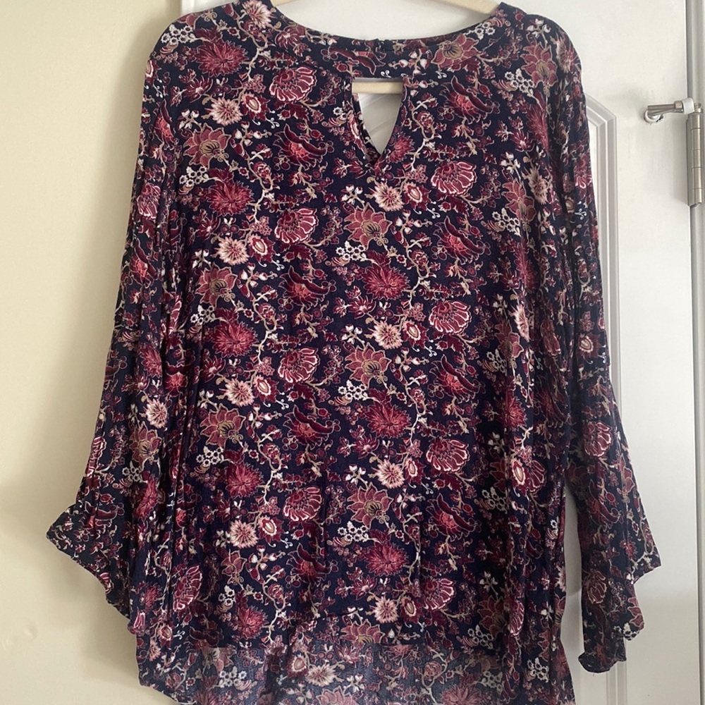 Westport 1962 /Floral three quarter sleeve blouse /XL